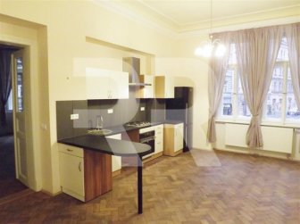 Pronájem částečně zařízeného bytu 1+1, 54 m2, Orebitská, Praha 3 - Žižkov