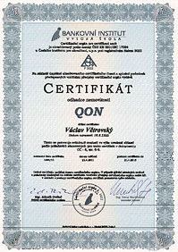 Certifikát 3